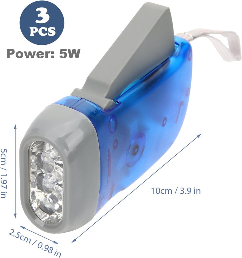 Wiederaufladbare Kurbeltaschenlampe für Outdoor und Notfälle