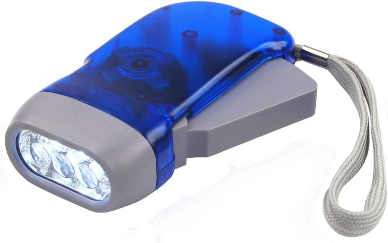 Dynamo LED Taschenlampe für Camping und Survival, wiederaufladbar