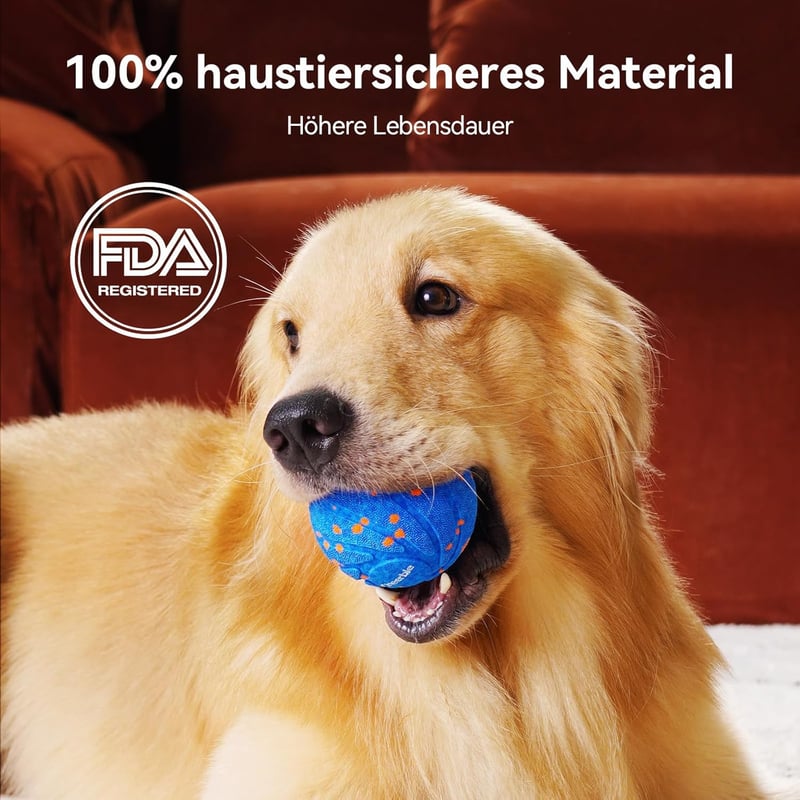 Interaktiver Hundeball mit 3 Modi - Intelligentes Spielzeug für Hunde, blau
