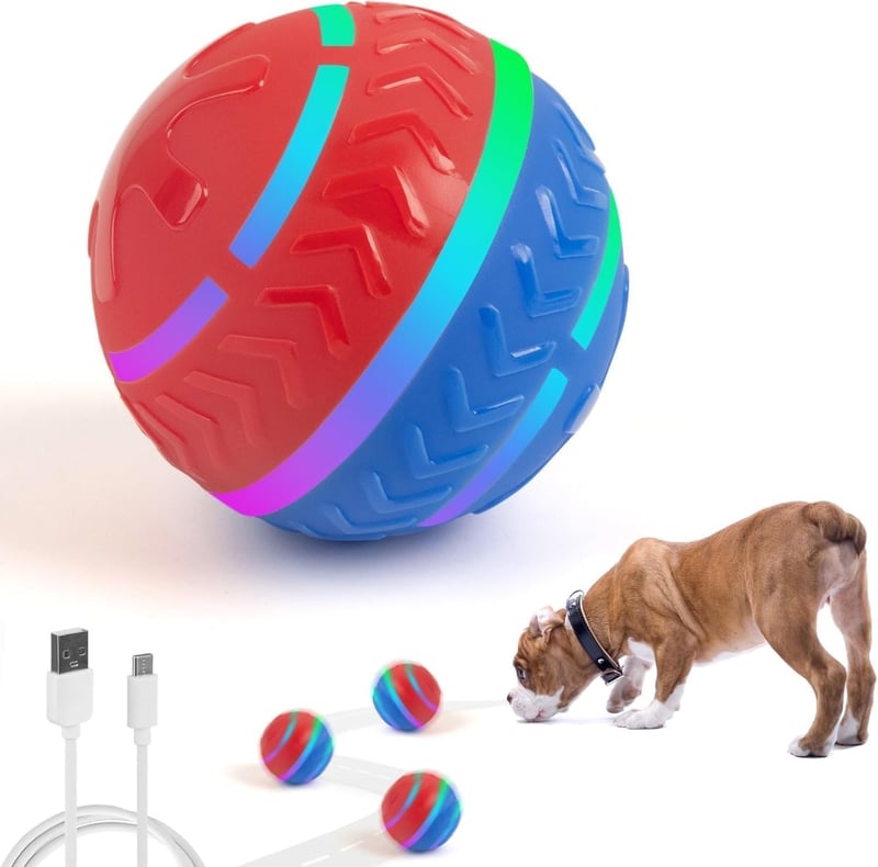 Interaktiver LED Spielball für Hunde – USB wiederaufladbar, strapazierfähig
