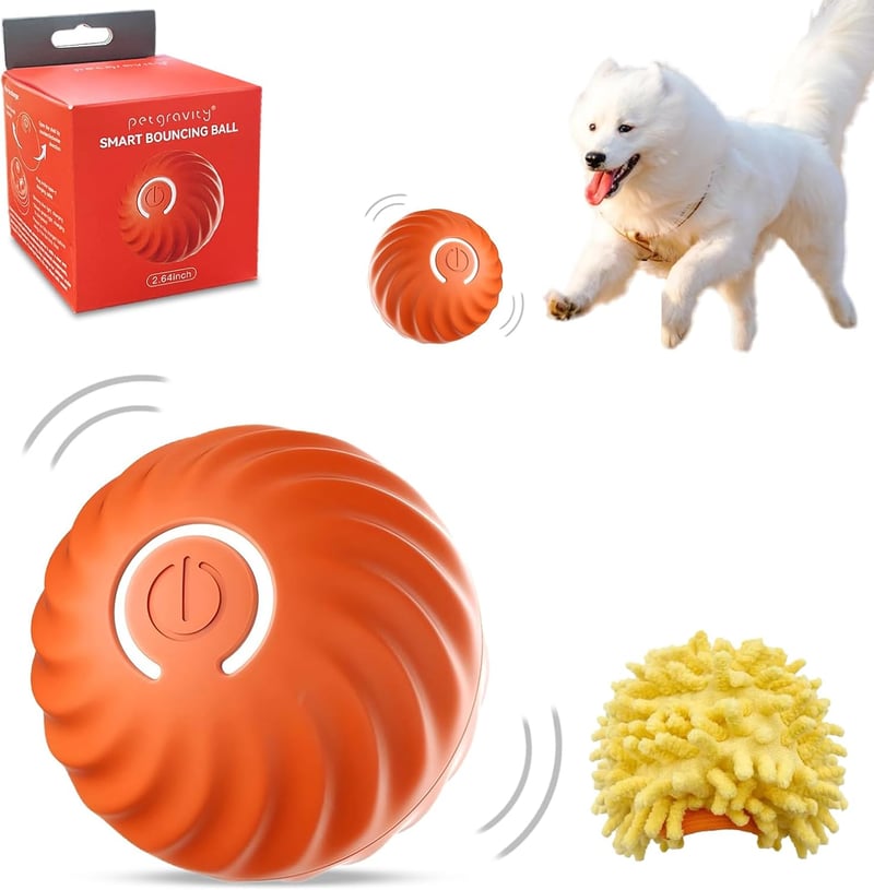 Interaktiver selbstrollender LED-Hundeball mit Type-C-Kabel