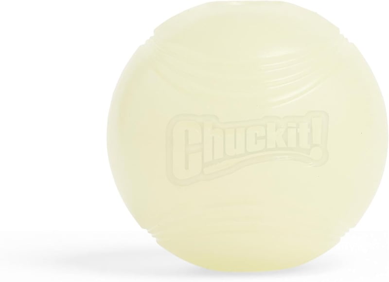 Max Glow Hundeball – phosphoreszierender Gummiball für mittelgroße Hunde