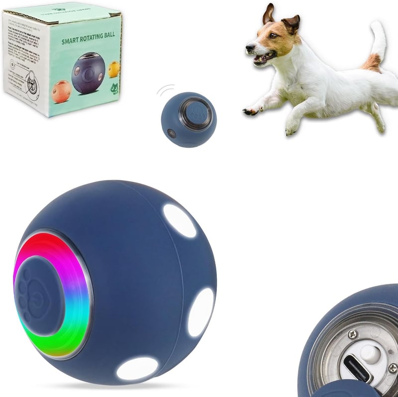 Interaktiver LED-Hundeball für drinnen und draußen mit Type-C-Kabel
