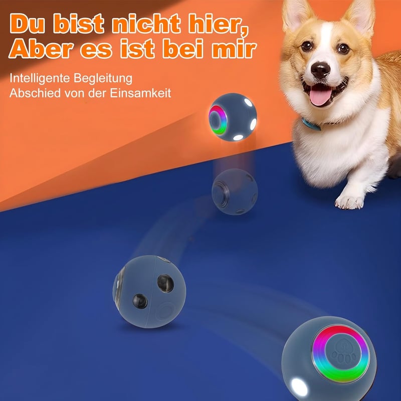 Interaktiver LED-Hundeball für drinnen und draußen mit Type-C-Kabel