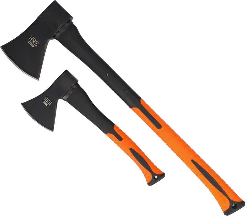 Axt-Set für Holzspaltung: 600g Beil und 1250g Spaltaxt