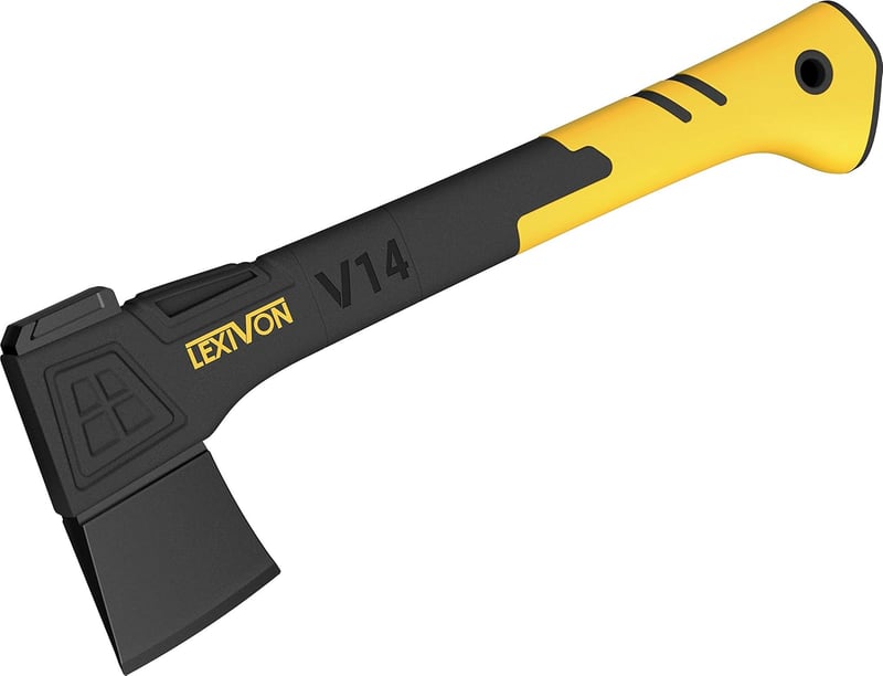LEXIVON 35 cm Outdoor-Axt für Garten und Camping mit ergonomischem Griff