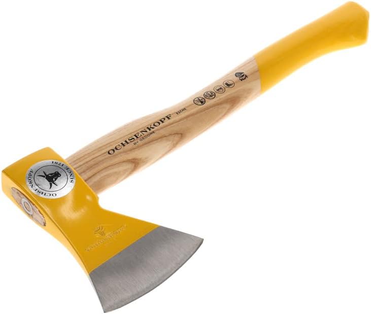 Ochsenkopf Forstbeil mit polierter Schneide, 38 cm, Eschenholz