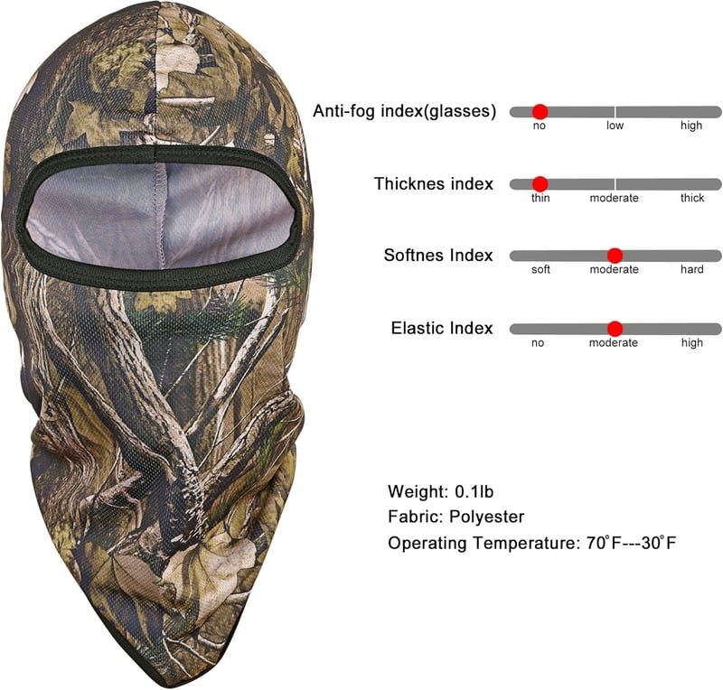 TAGVO Winddichte Camouflage-Balaclava für Erwachsene