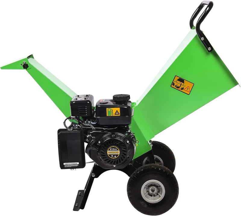 GARDENBEAUT R30 Benzin Häcksler 7 PS für Garten bis 76 mm Aststärke