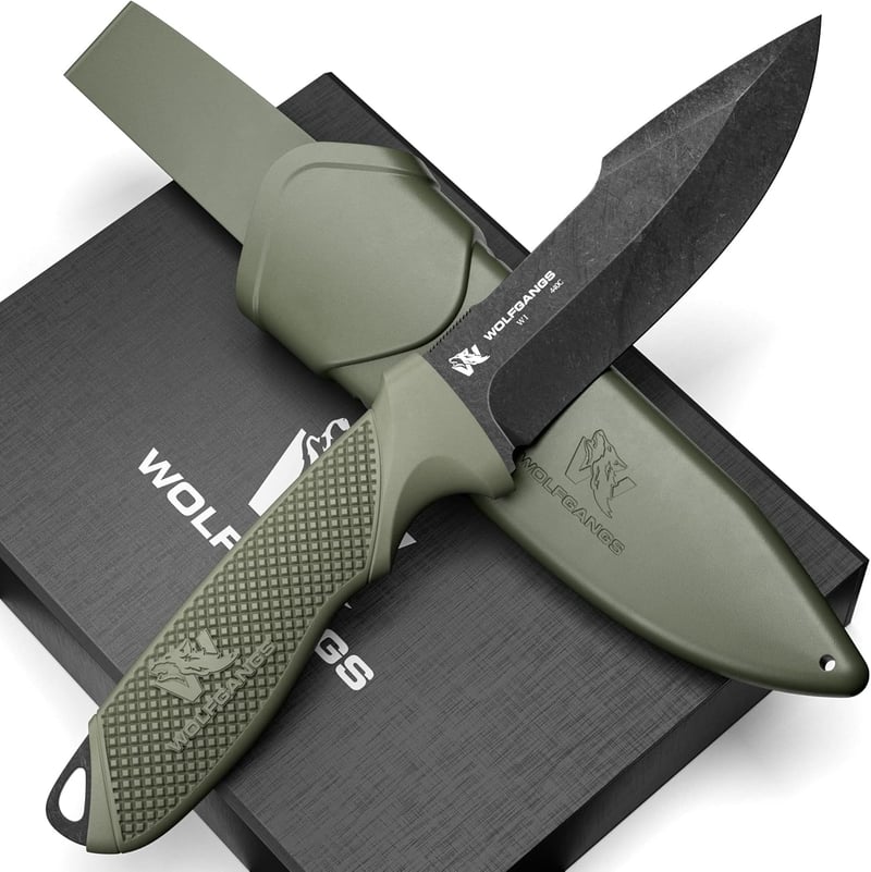 Wolfgangs W1 Jagdmesser aus 440C Stahl mit Scheide - Premium Outdoor Werkzeug