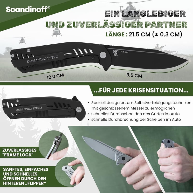Klapmesser aus Titan und Stahl für Outdoor, Camping und Sammler