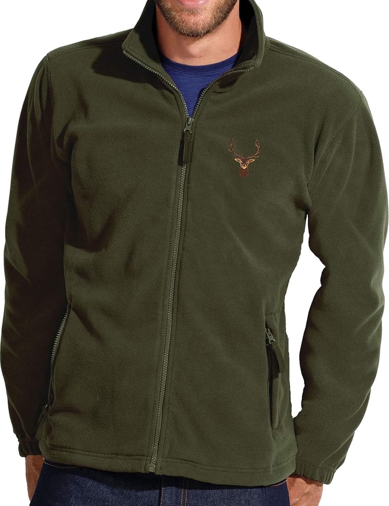 Hirsch-Jägerjacke aus Fleece für Herren - Geschenk für Jäger
