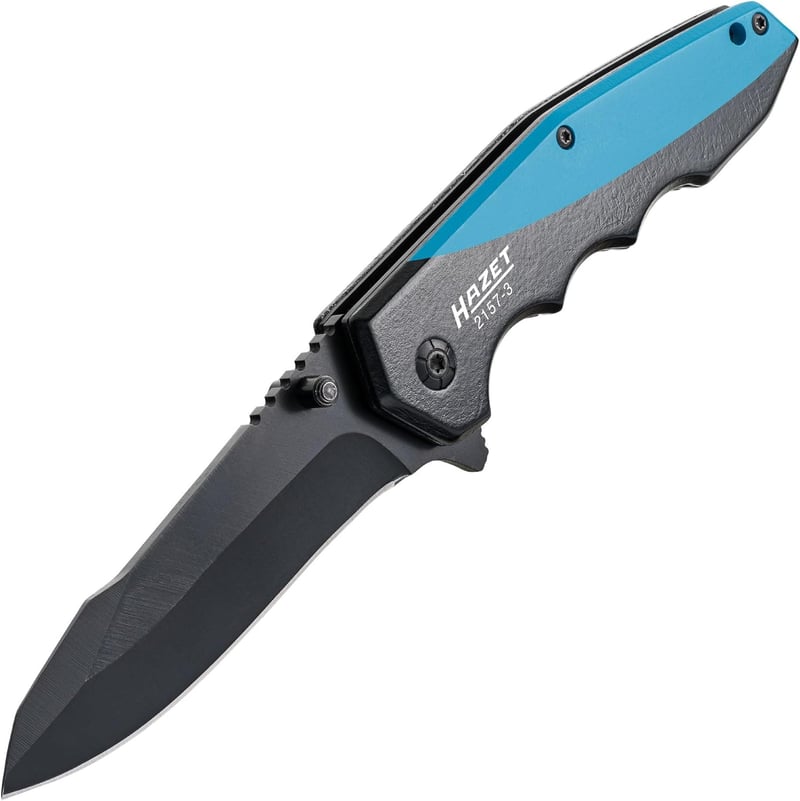 HAZET Klappmesser 2157-3 I Outdoor Taschenmesser mit Edelstahl-Klinge und Aluminium-Griff