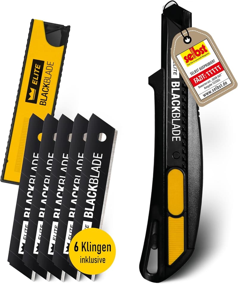 ELITE SNAPBACK Sicherheitsmesser Set – Langlebiges Cutter-Messer mit Metallgriff