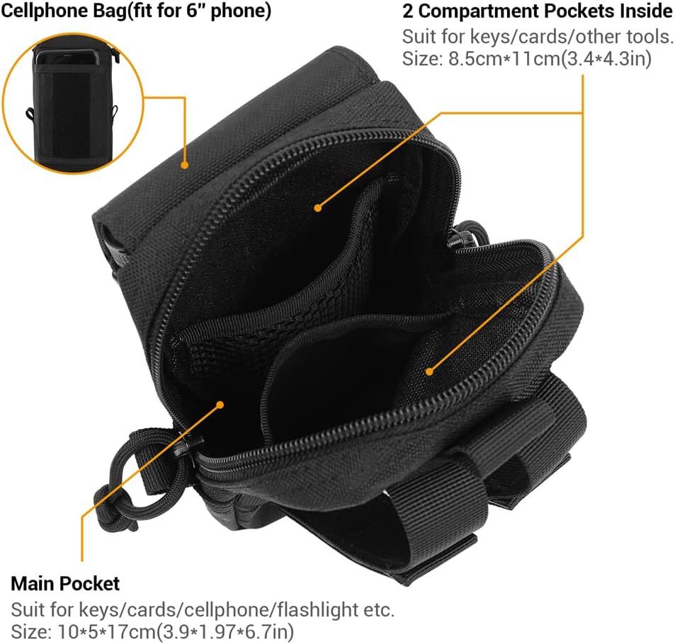 Taktische Molle-Tasche für Outdoor-Aktivitäten, EDC-Werkzeugzubehör