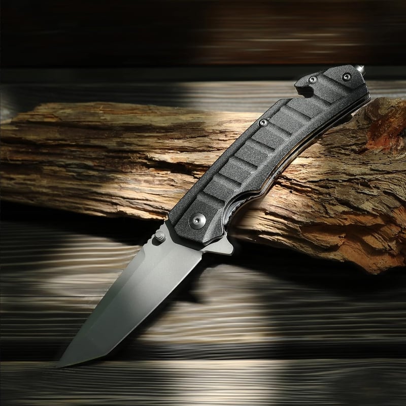 Swiss+Tech Klappmesser mit Taschenclip, Glasbrecher und Gurtschneider für Camping und Jagd