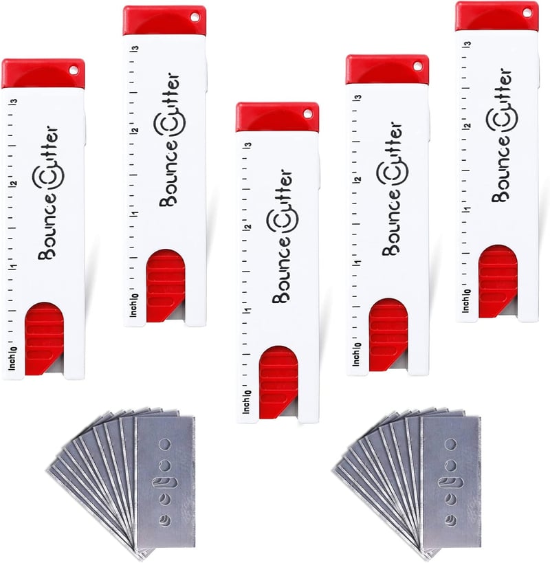 UCEC Mini Sicherheitsmesser 18MM mit 20 Ersatzklingen für Büro und Zuhause