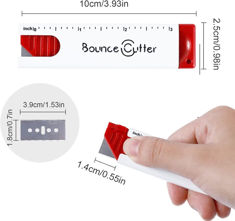 UCEC Mini Sicherheitsmesser 18MM mit 20 Ersatzklingen für Büro und Zuhause