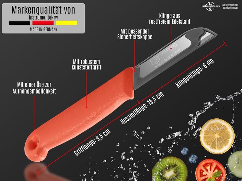 Gemüsemesser Set aus Solingen - 7 Stück Edelstahl Küchenmesser