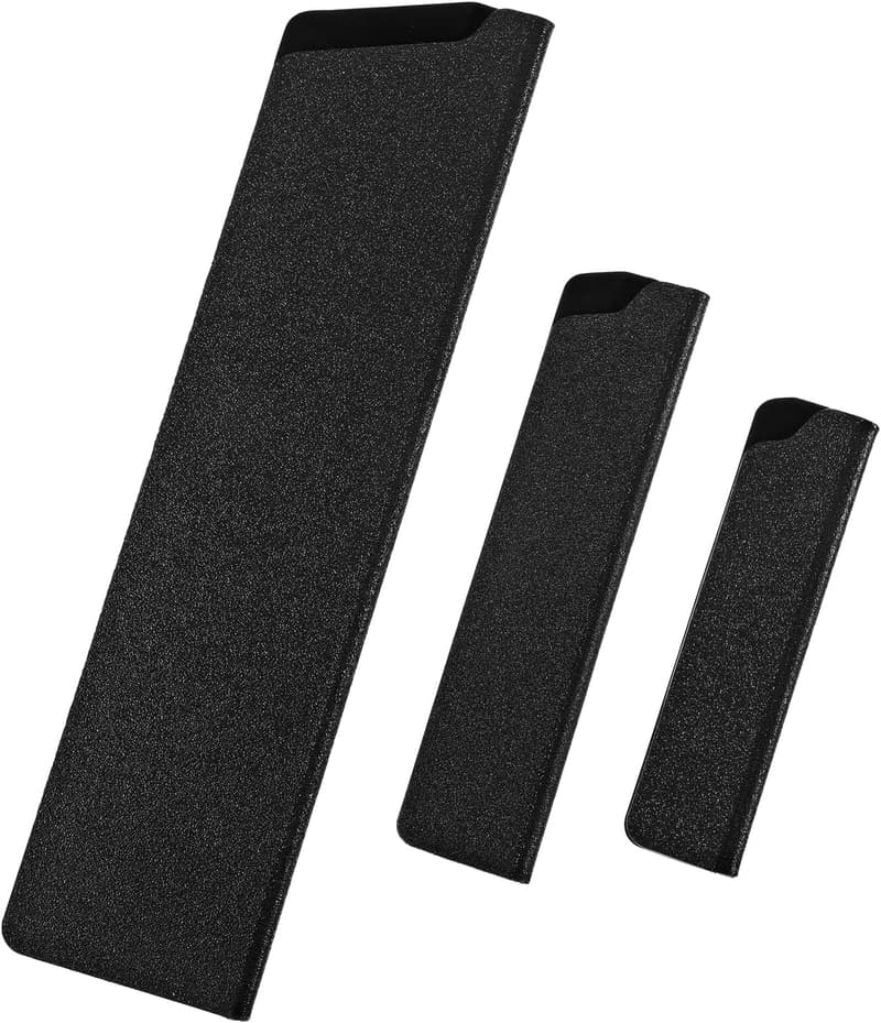 Messerschutzset aus ABS, 3-teilig, Schwarz für Kochmesser