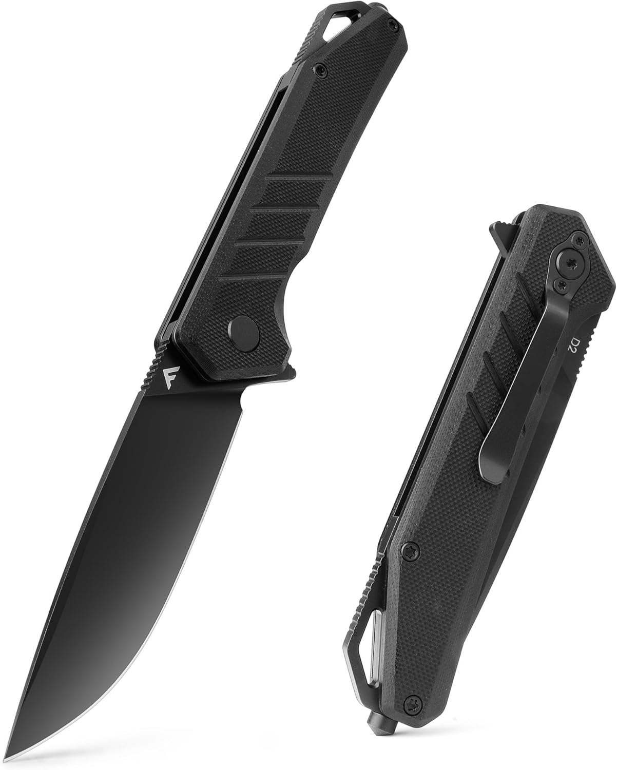 FLISSA Einhandmesser mit G10 Griff und Glasbrecher für Camping und Reisen