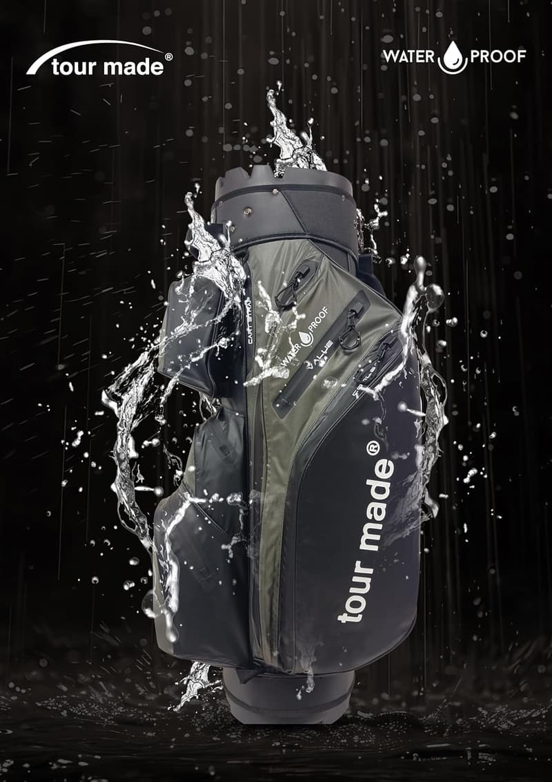 Wasserdichte Tour Made Golftasche für Herren und Damen, Organizer Trolleybag