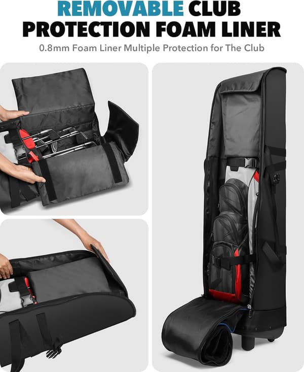 Findway Golf Reisetasche aus 1680D Oxford mit herausnehmbarem Pad