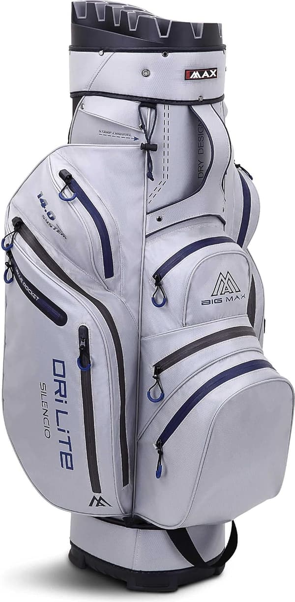 Wasserabweisende Golftasche Big Max Dri Lite Silencio 2 – Silber