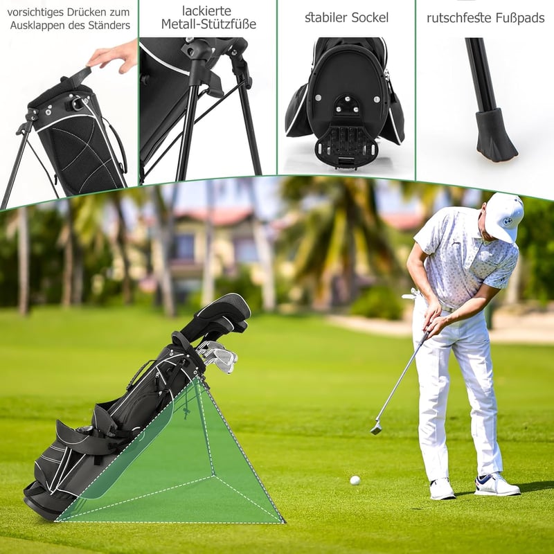 Tragbare Golftasche mit Ständer und Griffen