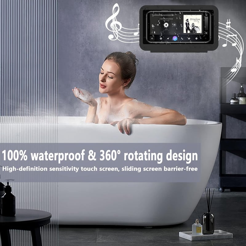 Wasserdichter Dusch-Telefonhalter mit Touchscreen (7 Zoll) – 360° drehbar