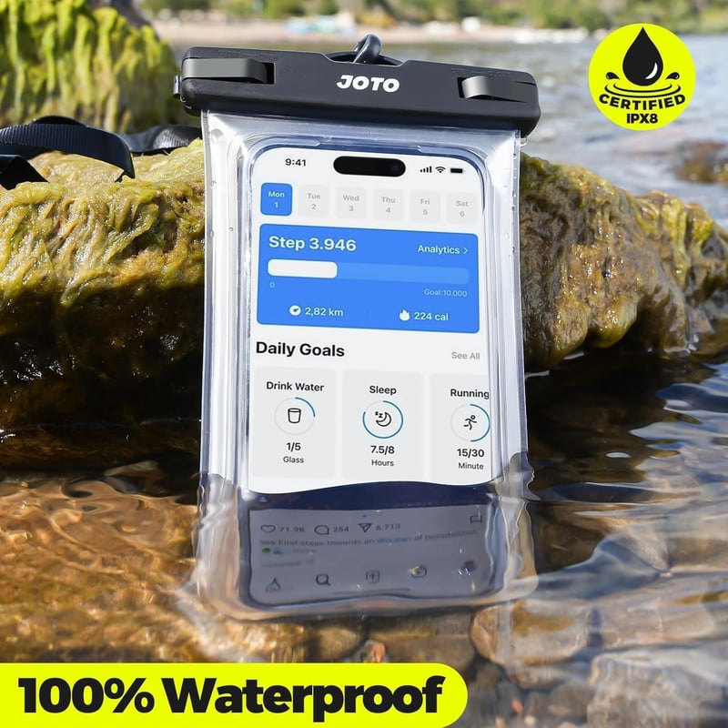 Wasserdichte Handyhülle für iPhone und Galaxy bis 7 Zoll – 2er Set