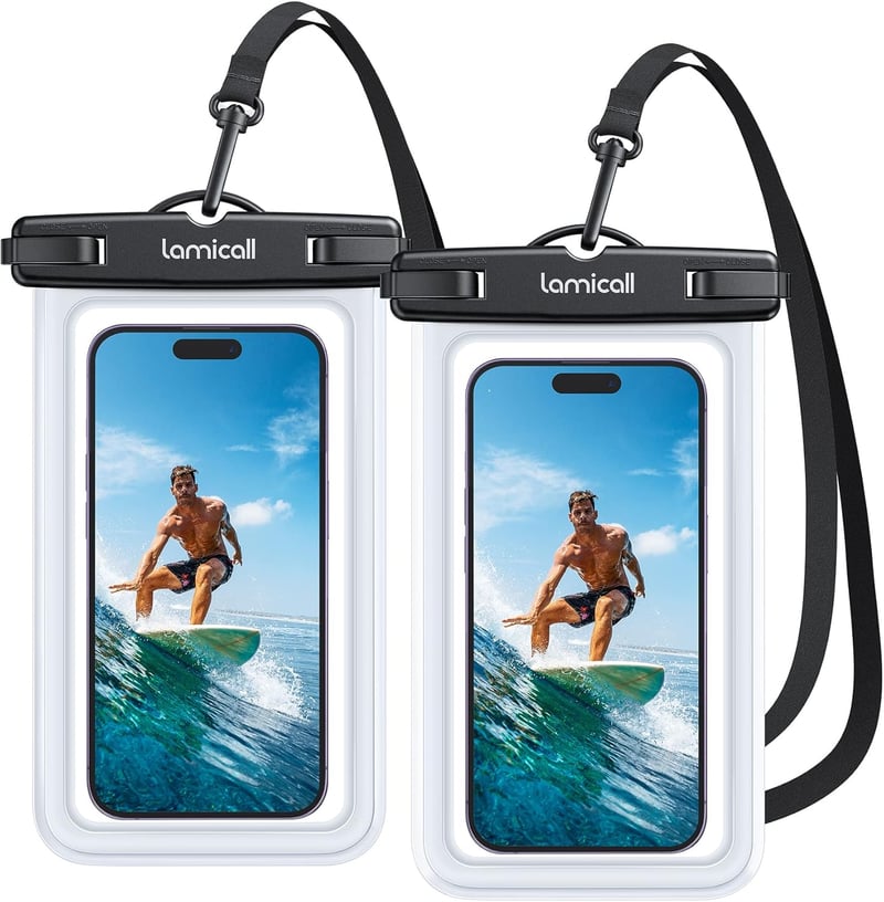 Wasserdichte Handytasche für Smartphones bis 7 Zoll - 2 Stück, IPX8