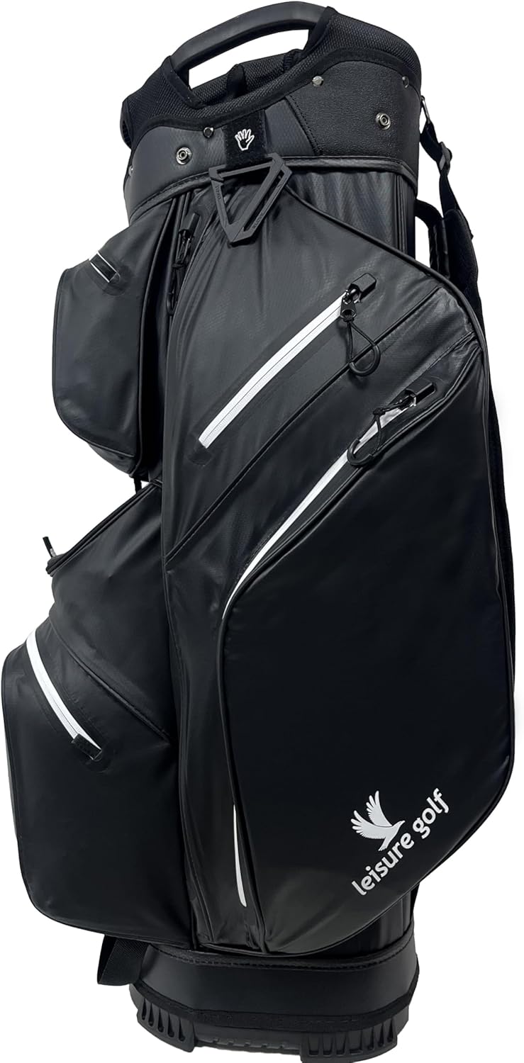 Wasserdichter Cartbag in Schwarz/Weiß für Golfspieler