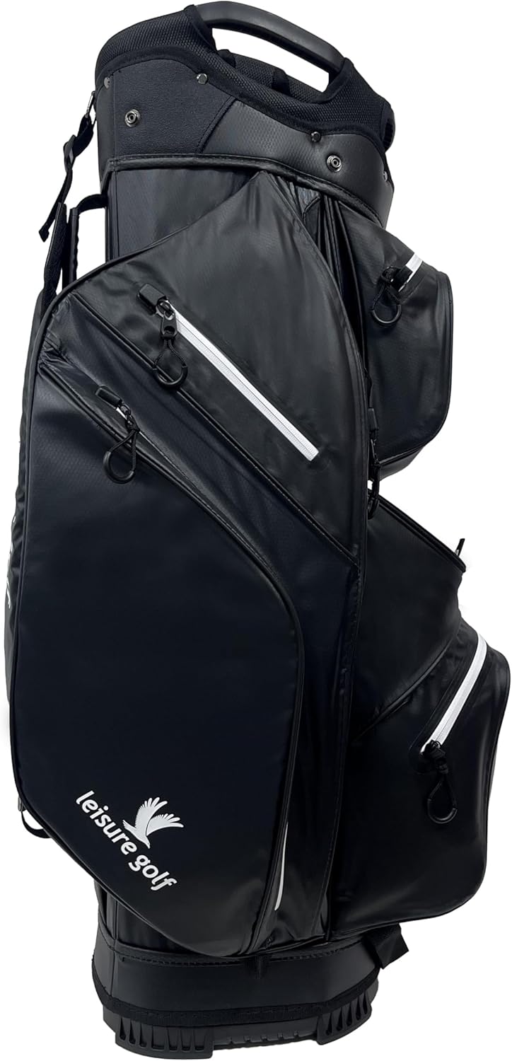 Wasserdichter Cartbag in Schwarz/Weiß für Golfspieler