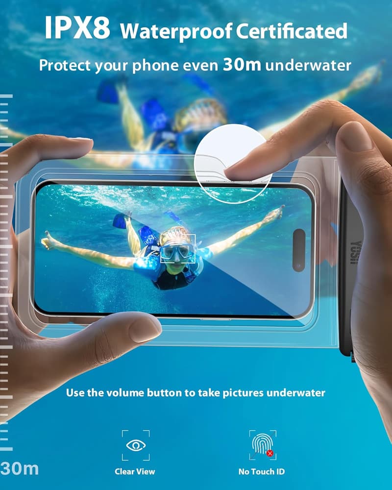 Wasserdichte Handyhülle 7,0 Zoll für iPhone und Samsung (2 Stück)