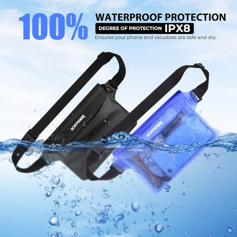 Wasserdichte Tasche für Outdoor-Aktivitäten – 2 Stück mit verstellbarem Gurt