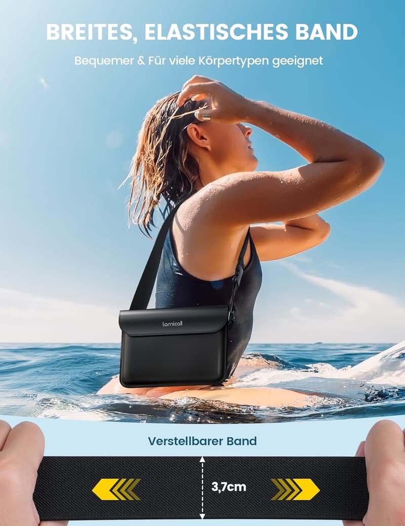 Wasserdichte Bauchtasche für Wassersport - 2 Stück, IPX8