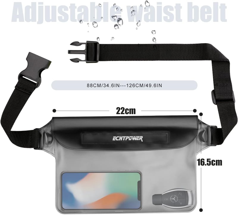 Wasserdichte Tasche für Outdoor-Aktivitäten, 2 Stück mit verstellbarem Gurt