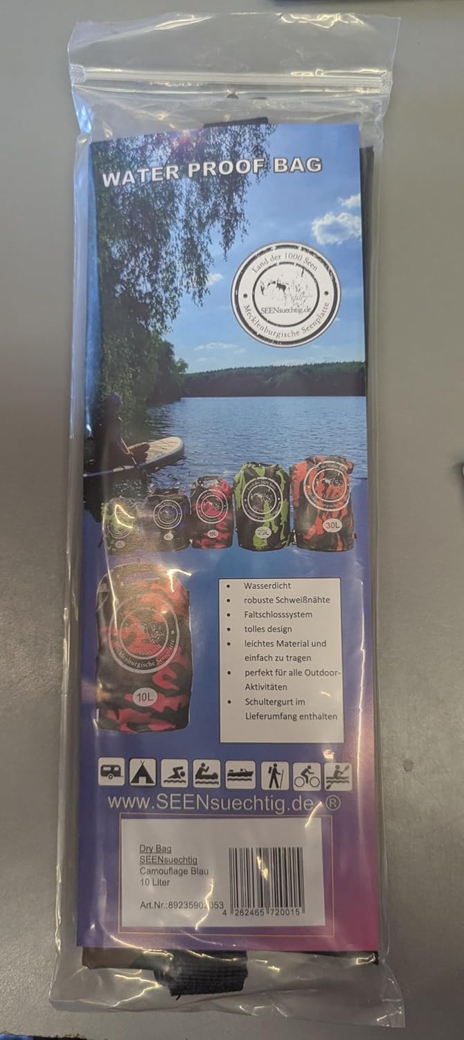 100% wasserdichter Trockensack 10L für Wassersport und Outdoor-Aktivitäten