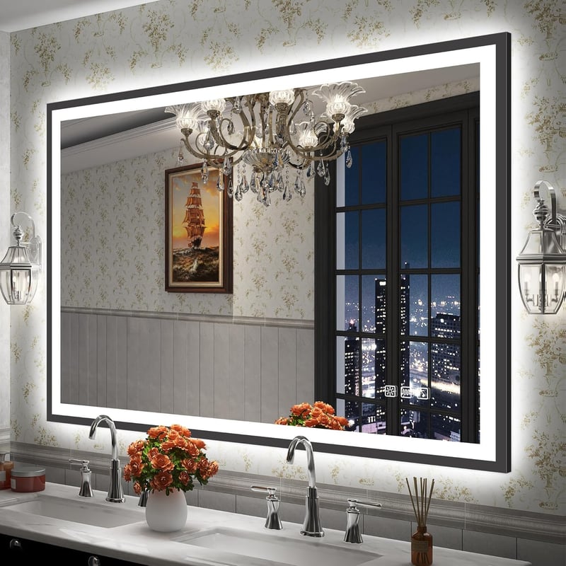 Beleuchteter Badspiegel mit Bluetooth 1000x700mm, IP44, dimmbar