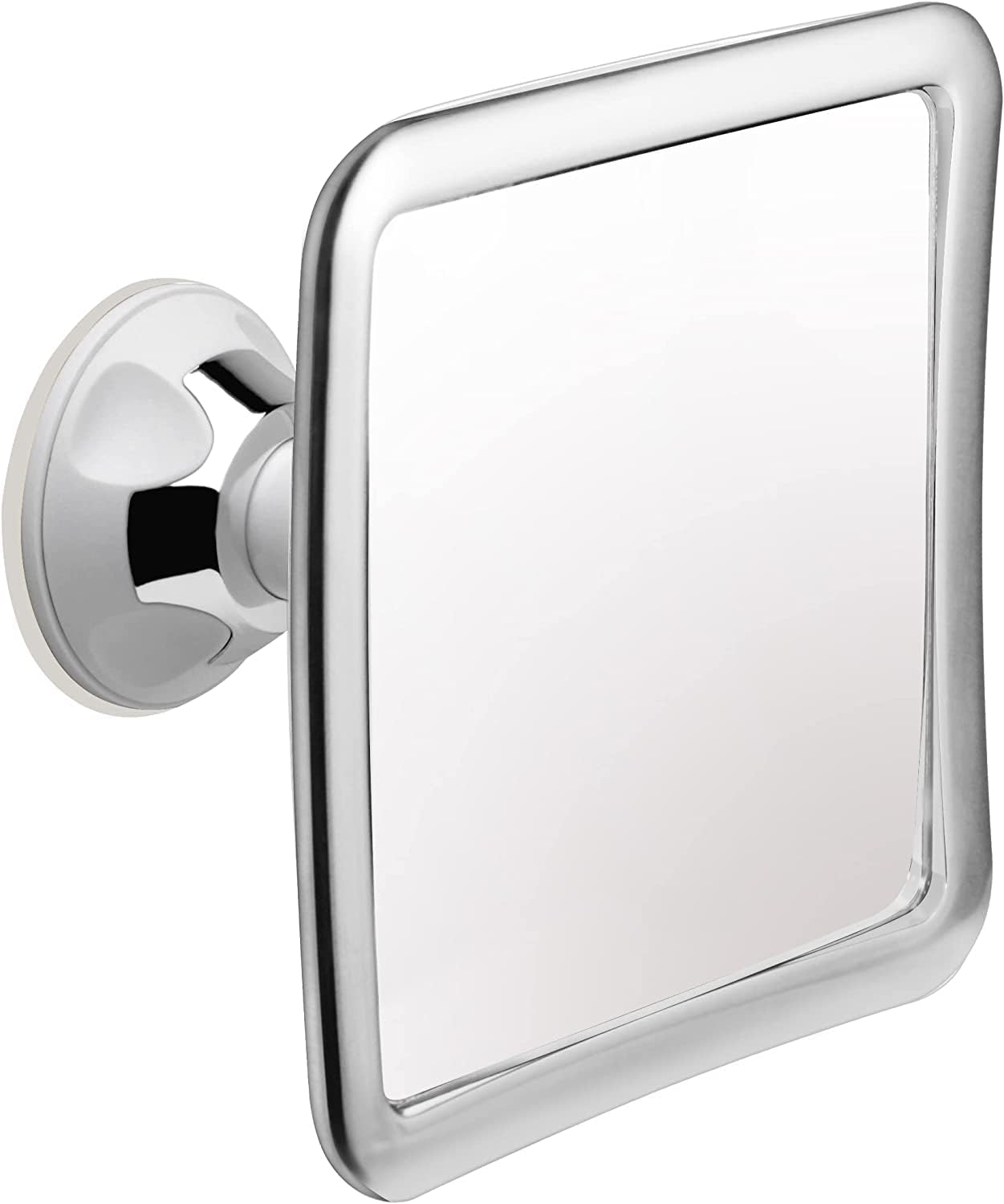 Antibeschlag Duschspiegel mit Saugnapf – 16x16 cm, Silber