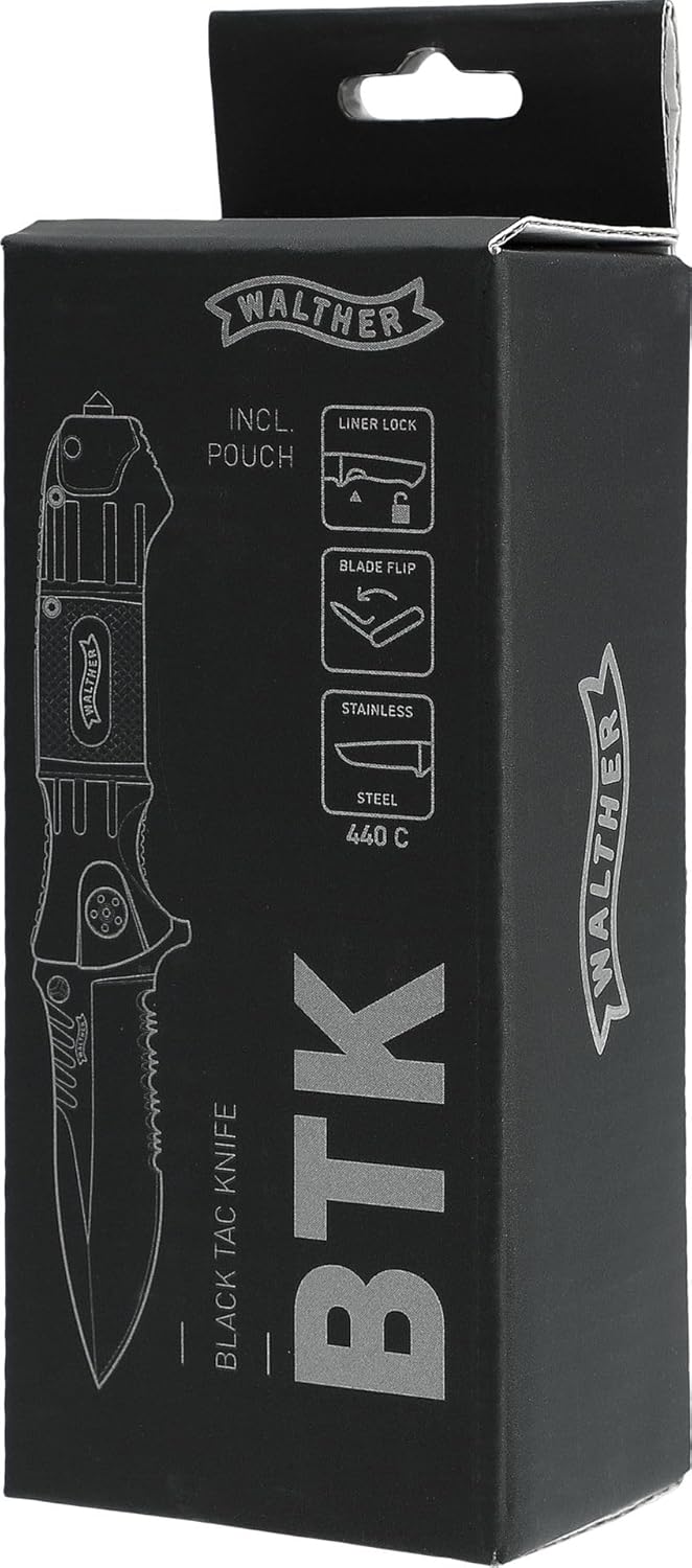 Walther Black Tac Messer 205mm, schwarz