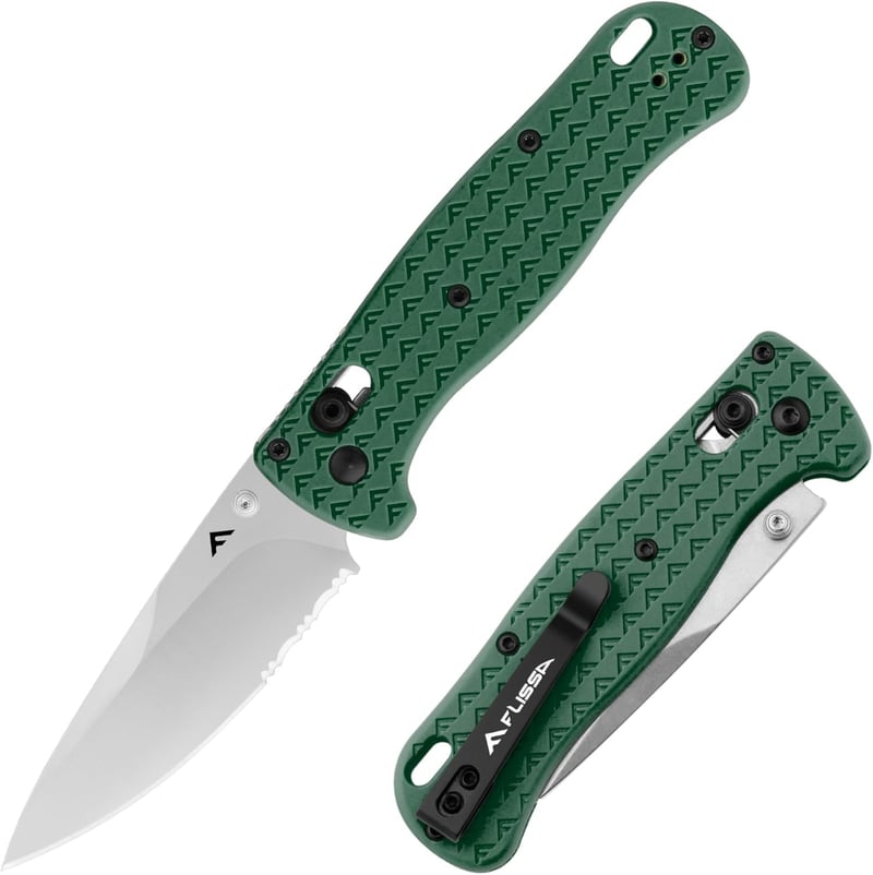 FLISSA EDC Taschenmesser, AUS-8 Edelstahl, Klappmesser für Outdoor-Aktivitäten