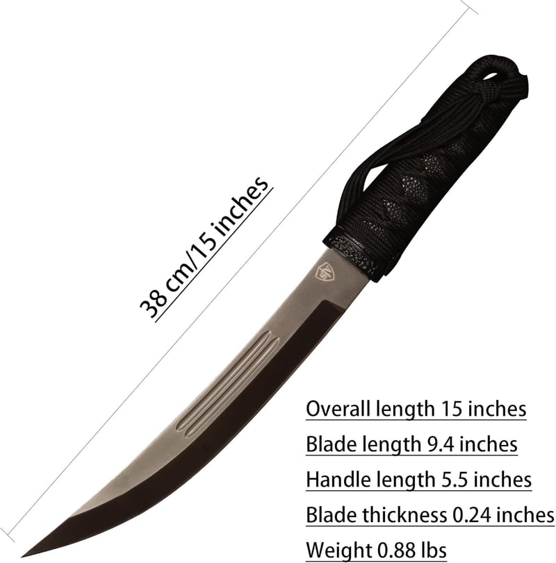Resident Evil: Afterlife Tanto-Messer mit Lederbezug, 38 cm