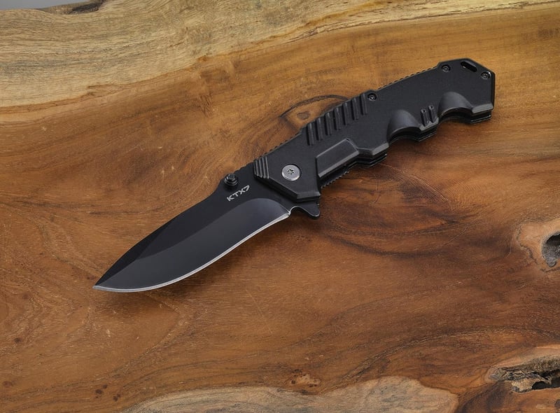 KTX7 Klappmesser M2, Schwarz – vielseitiges Taschenmesser