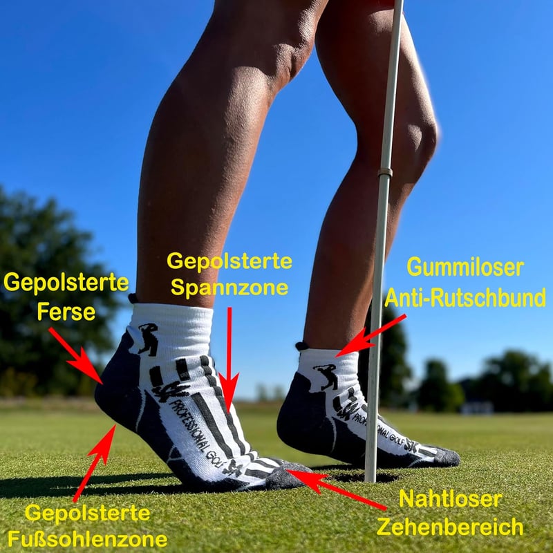 Golfstrümpfe für Herren und Damen, gepolstert und bequem