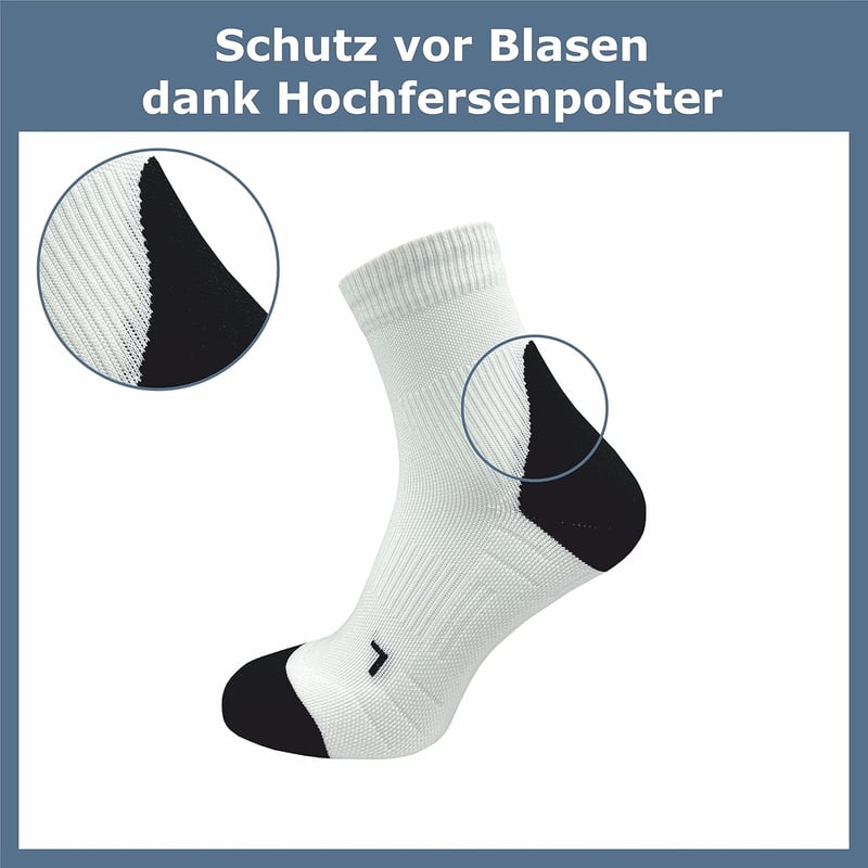 Kompressions-Laufsocken für Herren mit Anti-Blasen Schutz – 5 Paar