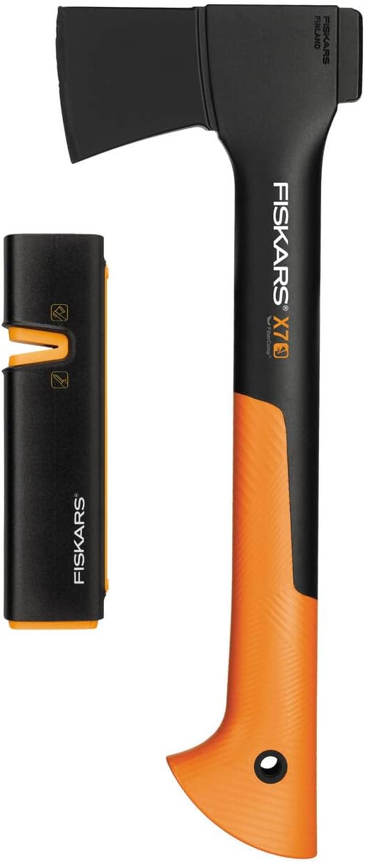 Fiskars Universalaxt Set mit Klingen- und Transportschutz, 35,5 cm