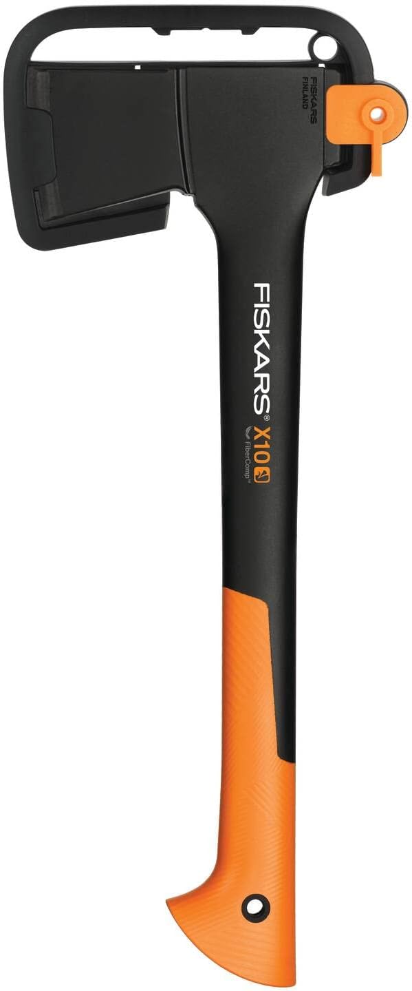 Fiskars Universalaxt X10-S mit Schutz und 44 cm Länge, Antihaftbeschichtung