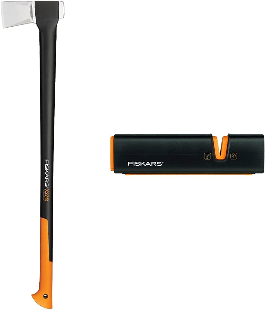 Fiskars Spaltaxt 96 cm mit Antihaftbeschichtung und Schärfer